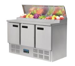 Холодильний стіл Saladette Polar Refrigeration G605-E, три двері, нижний агрегат 1370*700*1000 (вживане)