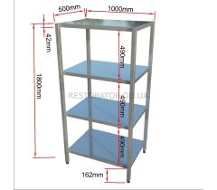 Стелаж виробничий TEHMA 4 полиці 1000х500х1800